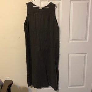 Match. 18. Black linen. Maxi length. Sleeveless